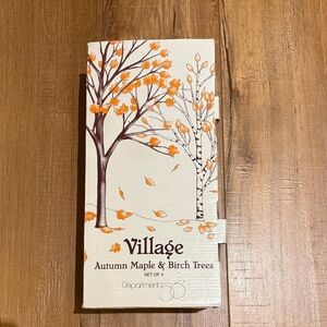 Department 56 Village Accessories Autumn Maple & Birch Trees (set of 4)